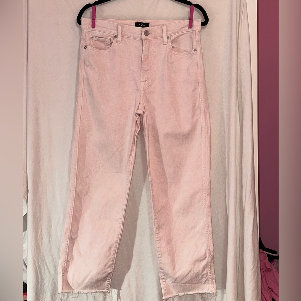 7forallmankind Light Pink Denim Jeans Size 30